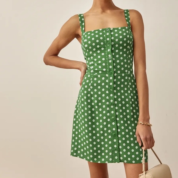 Reformation Dresses & Skirts - Reformation Green Antonella Floral Dress size 4